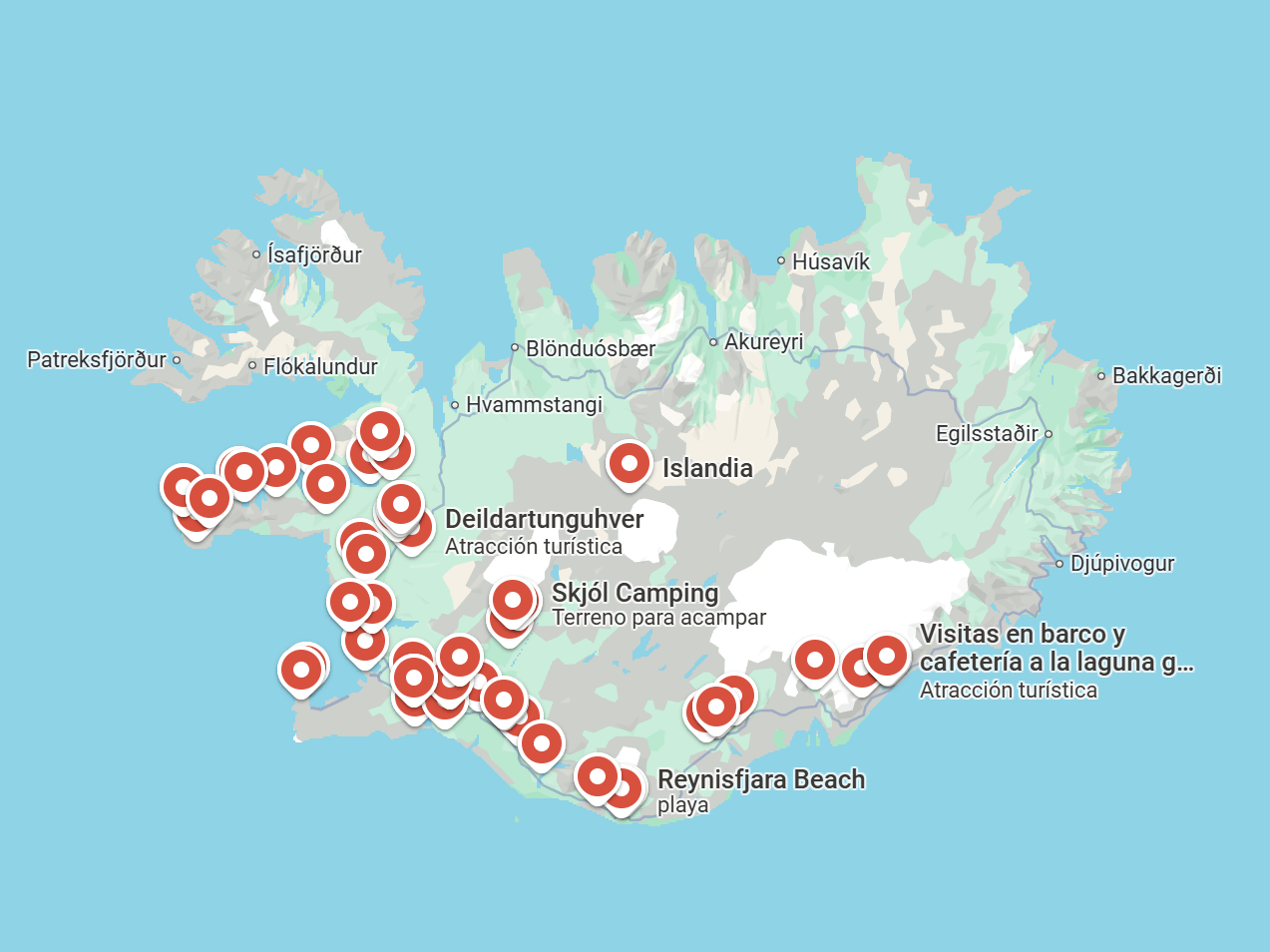 recorrido islandia